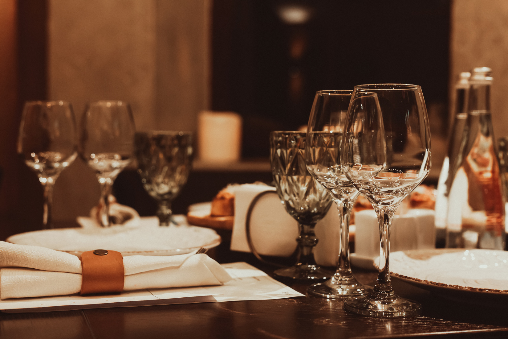 Assorted Wine Glasses on the Table 