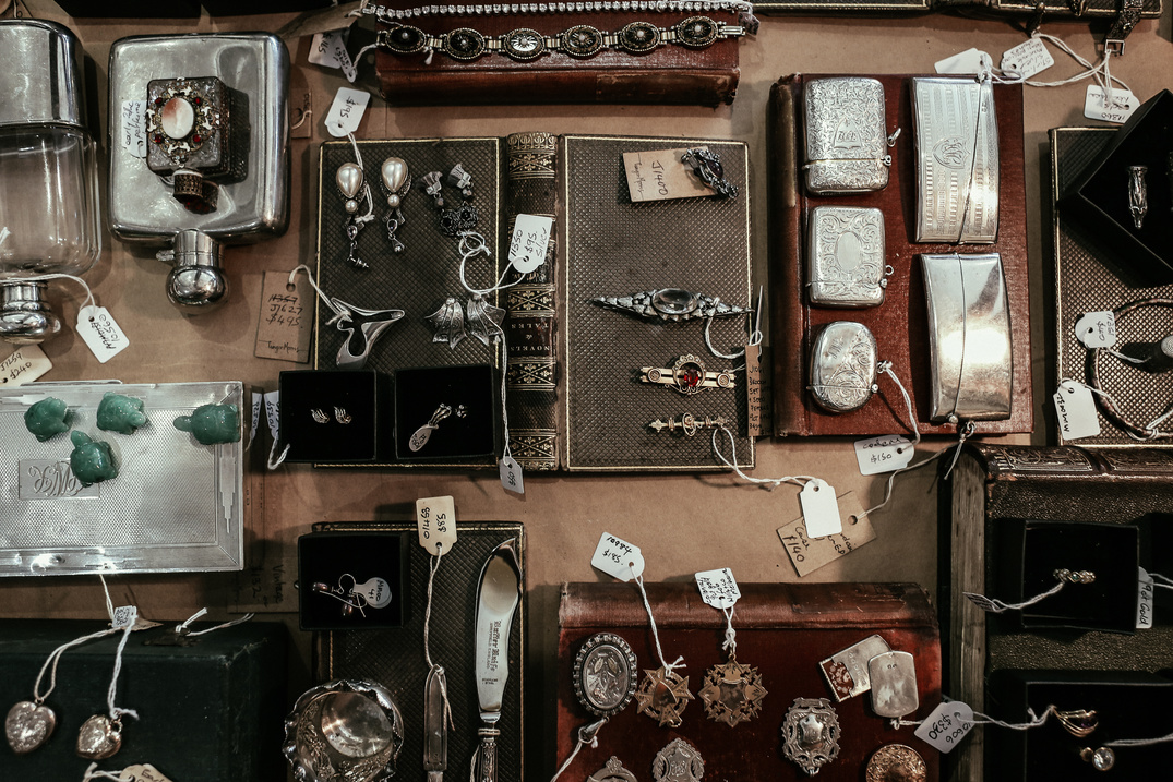 Antiques on Display in a Store