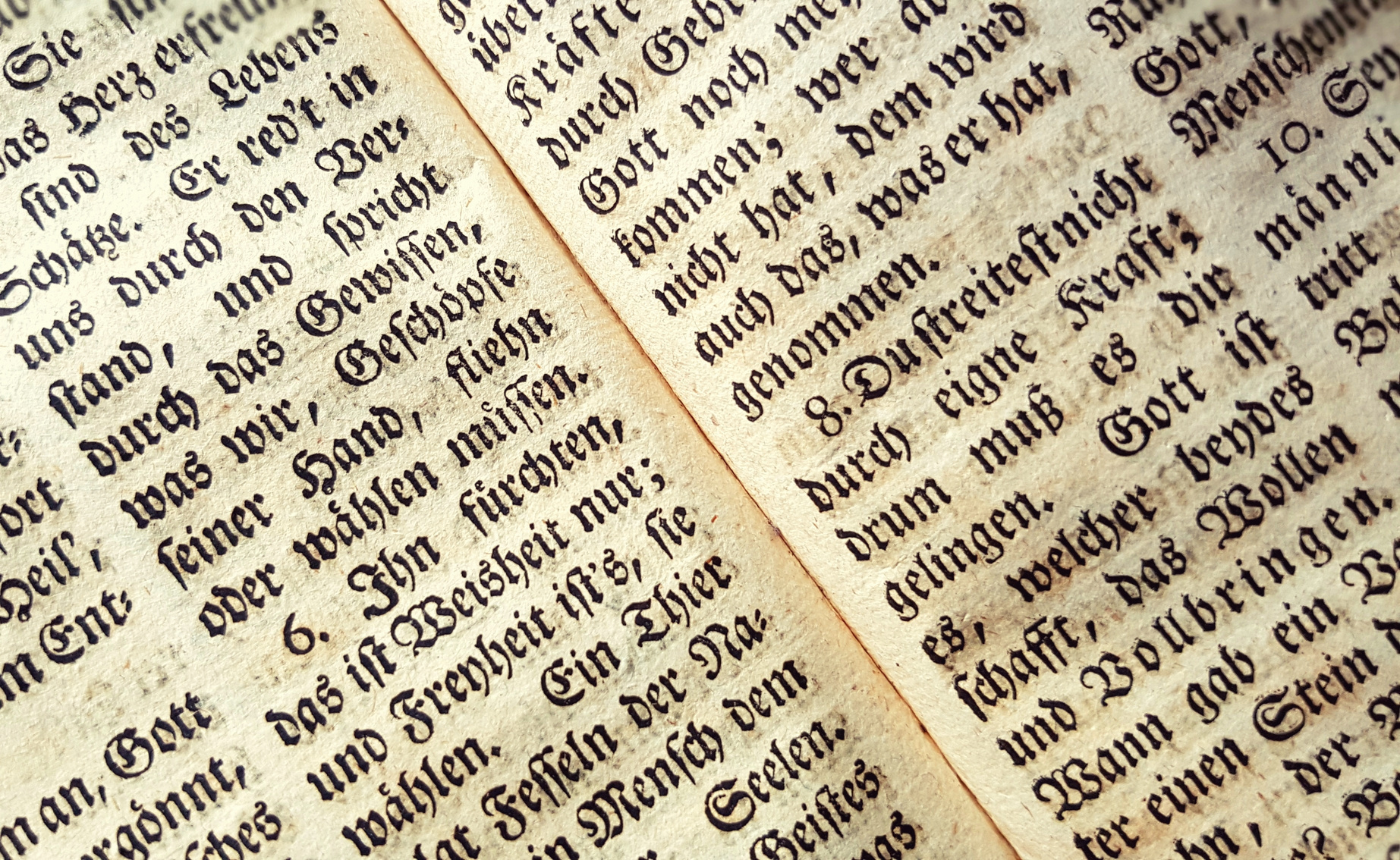 Detail Of Antique Book Pages In German